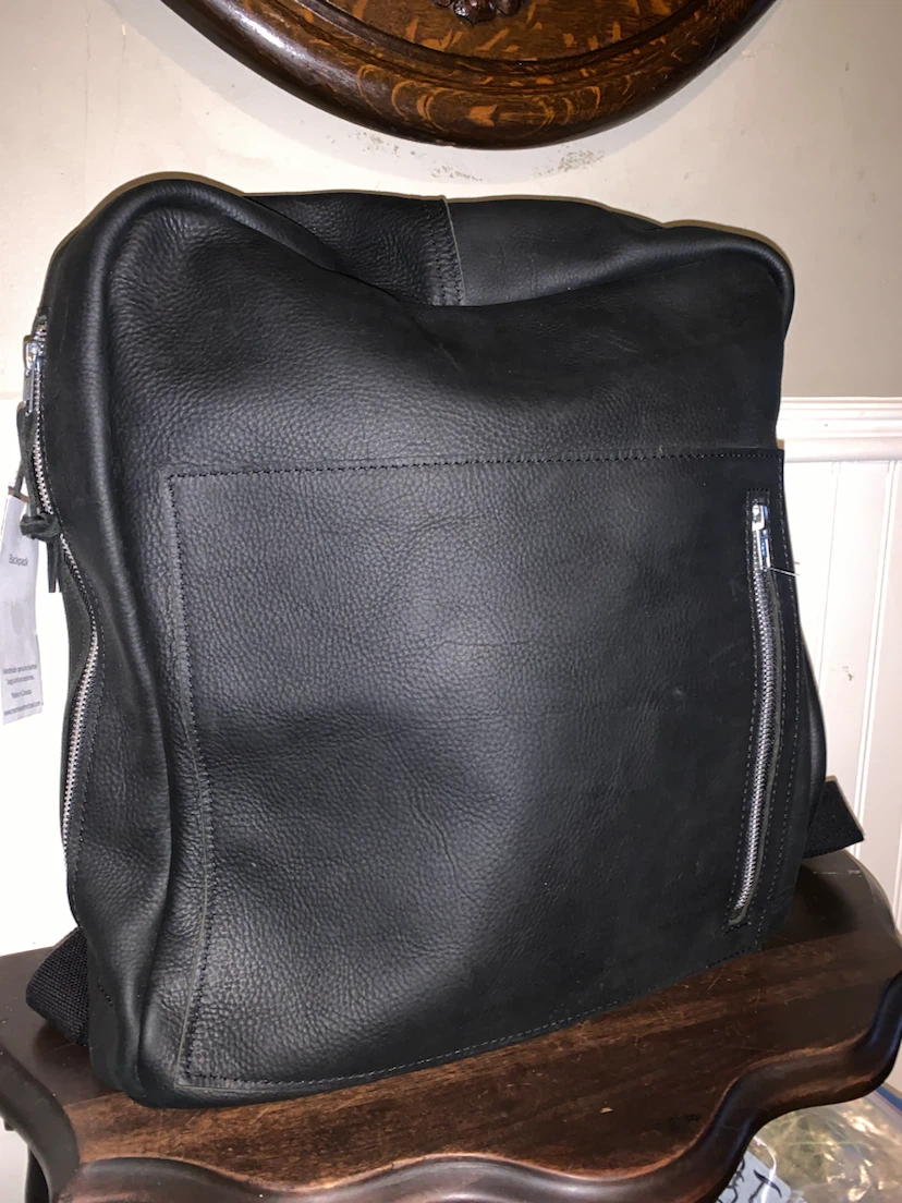 Marnie & Michael Black Leather Backpack