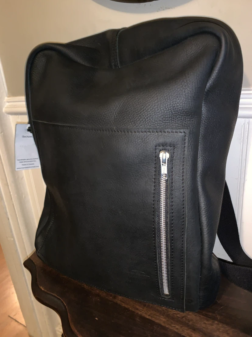 Marnie & Michael Black Leather Backpack - photo 2