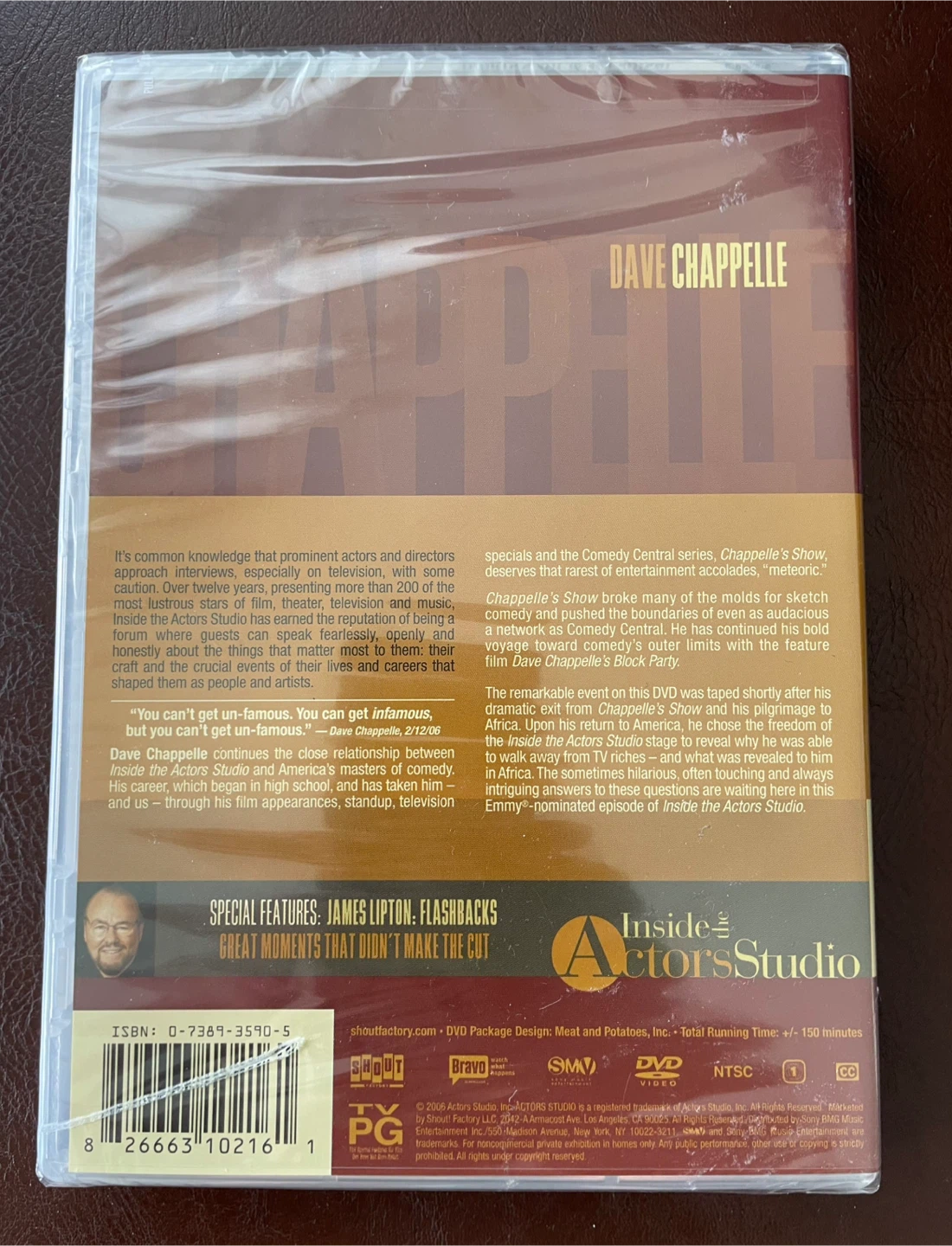 Dave Chappelle Inside The Actor’s Studio Shout Factory DVD *New - photo 2