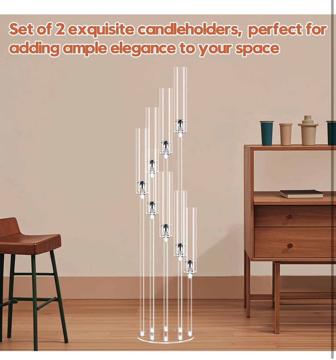 Set of 2 Acrylic Multi-Level Candle Holders - photo 4
