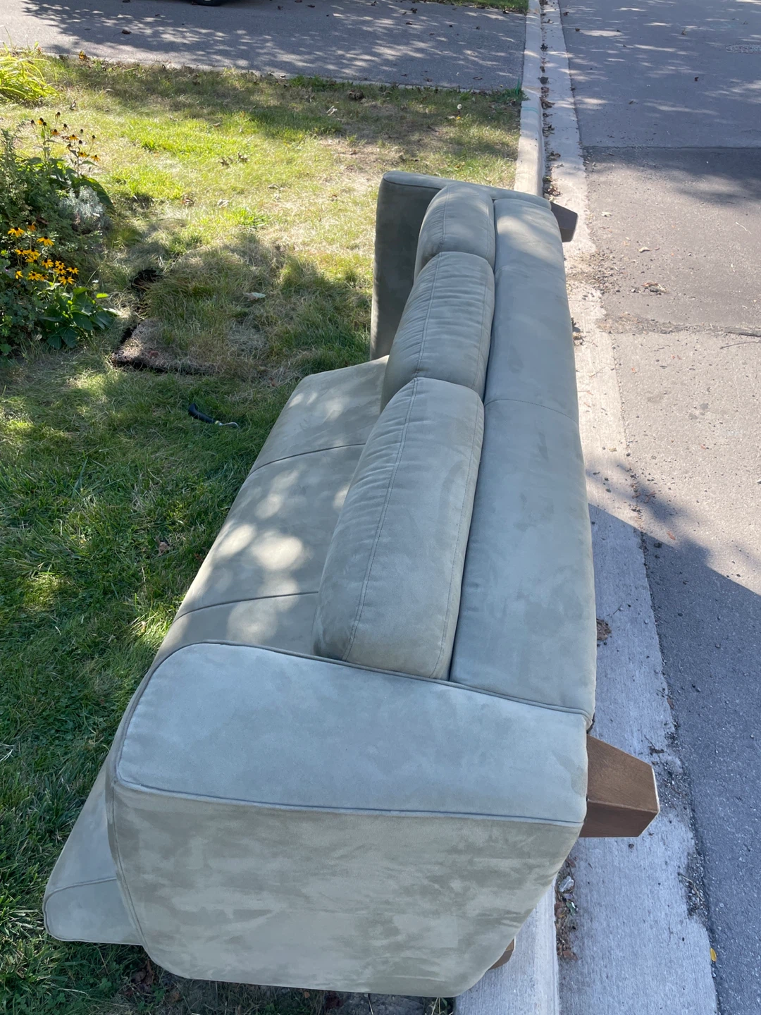 Light Green Three-Seater Sofa