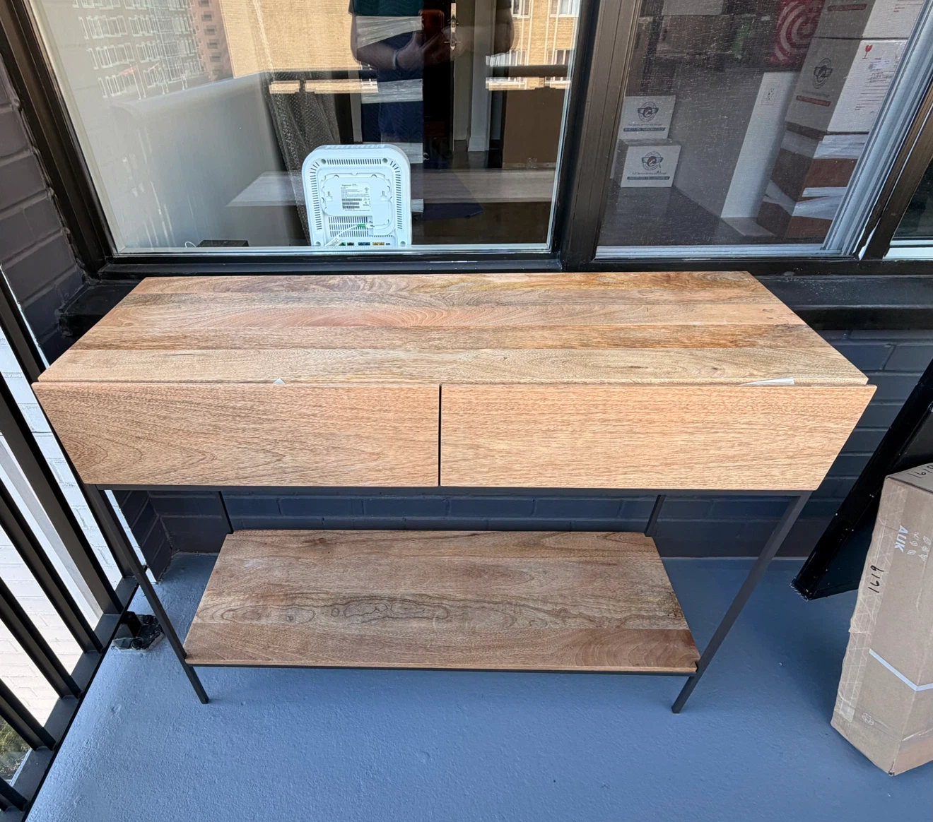 West Elm Mango Wood Console Table