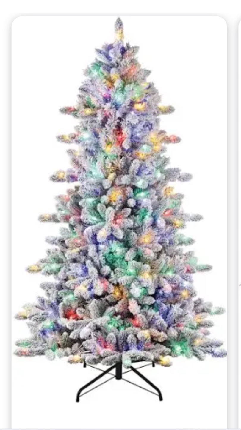 Holiday Time 6.5ft Flocked Deerfield Spruce Tree