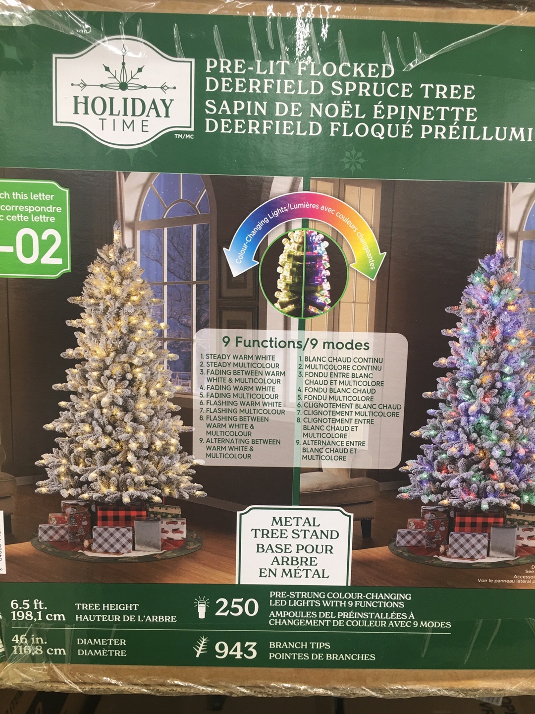 Holiday Time 6.5ft Flocked Deerfield Spruce Tree - photo 2