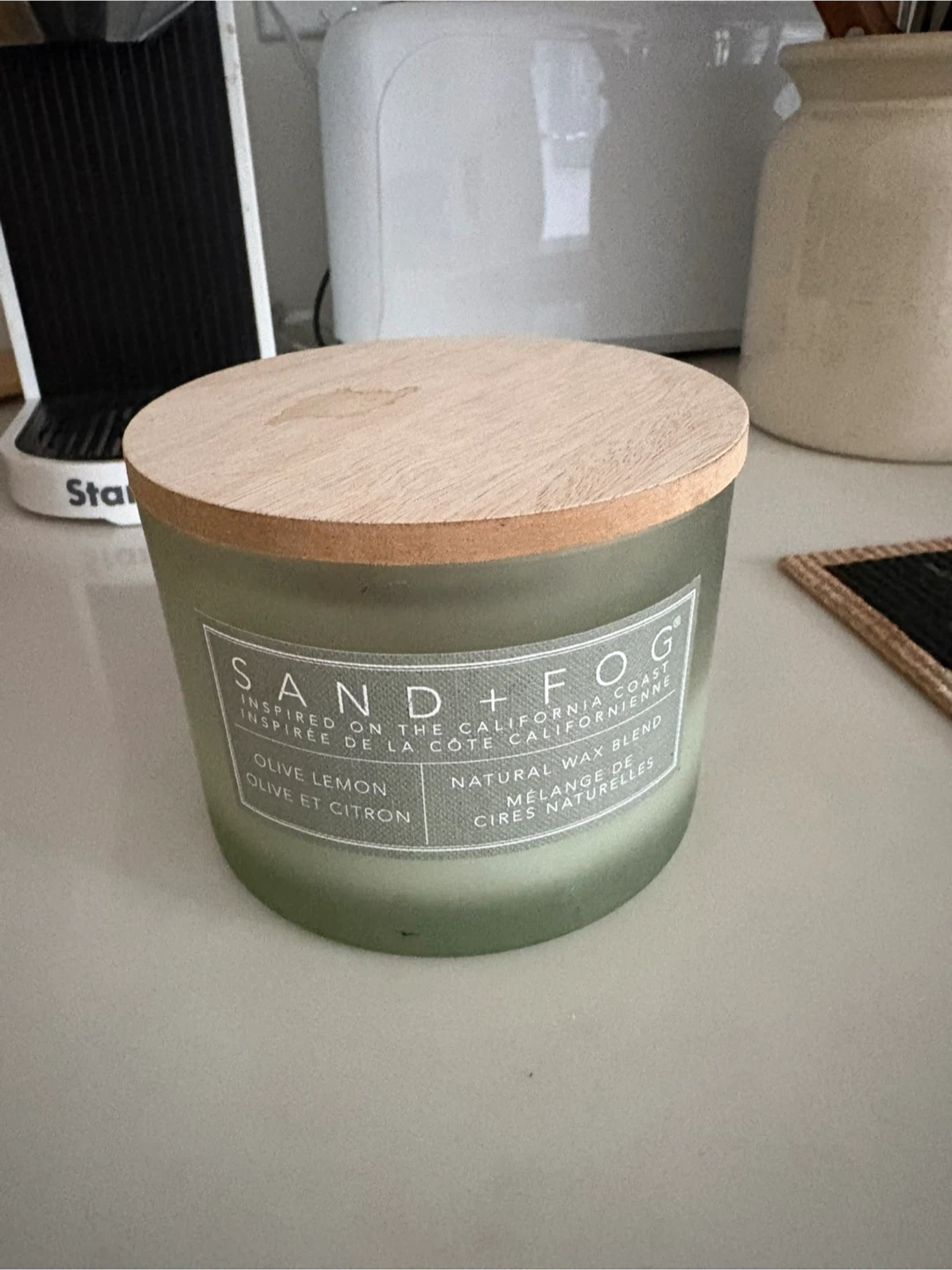 Used Sand + Fog Olive Lemon Candle
