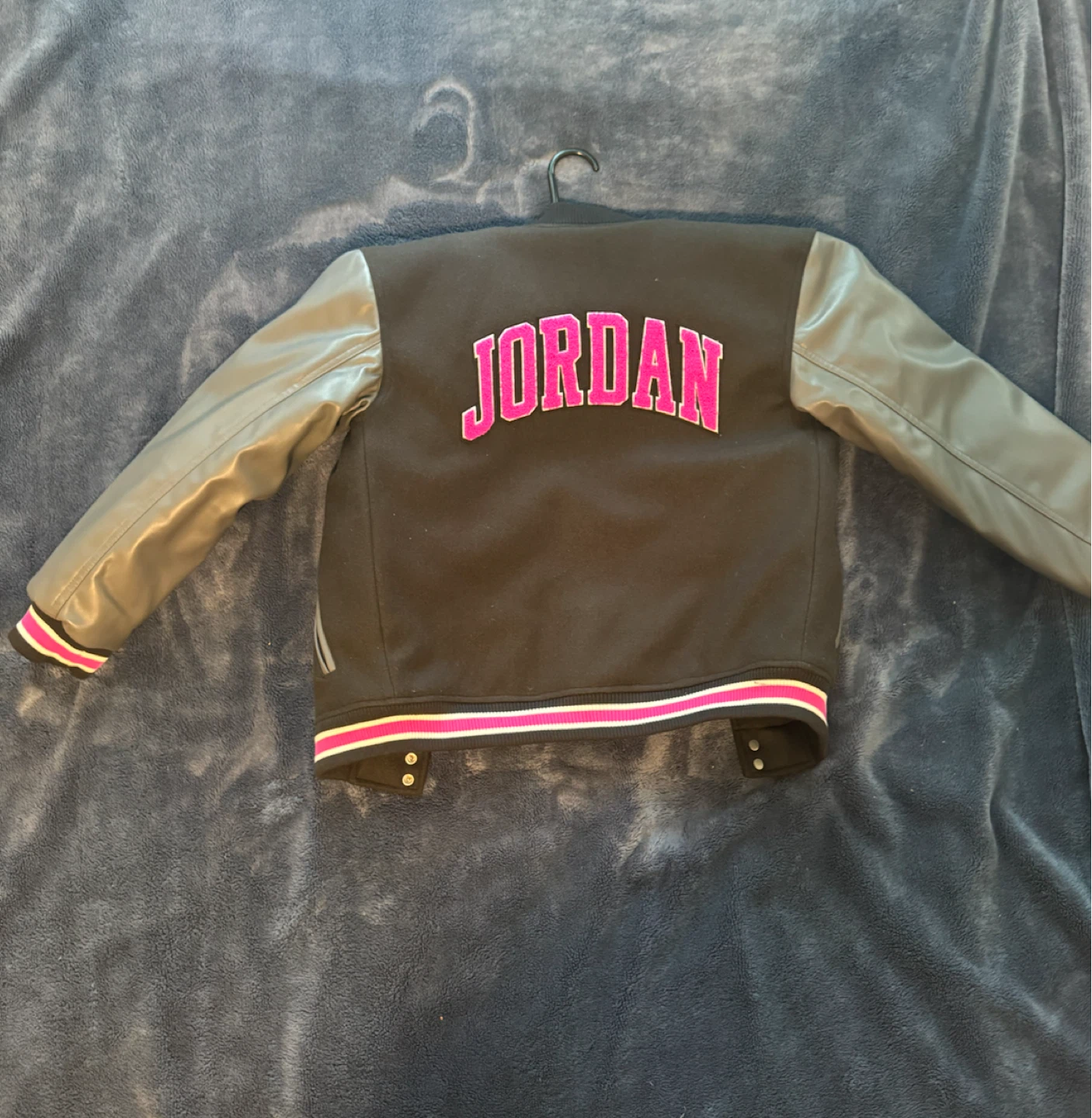 Jordan Varsity Jacket Black and Pink - photo 2