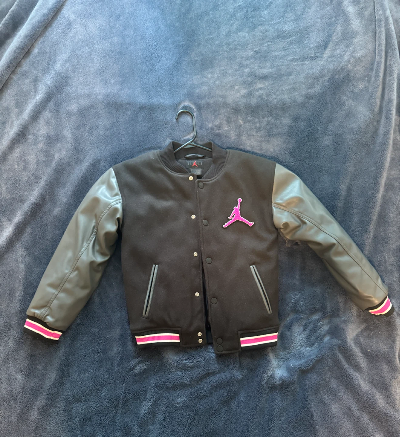Jordan Varsity Jacket Black and Pink