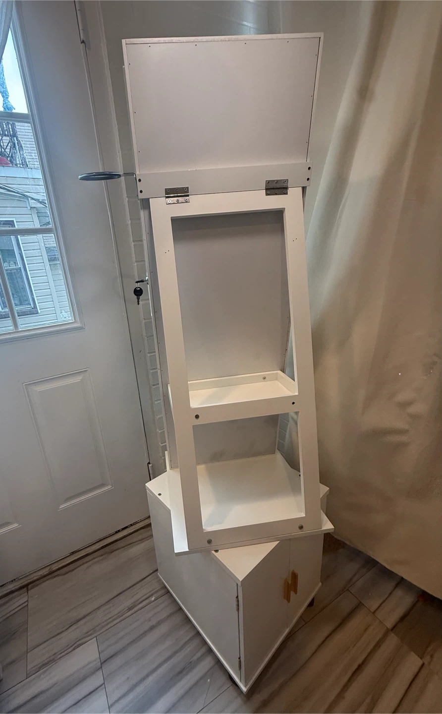 White Vanity Mirror with Storage Cabinet - photo 5