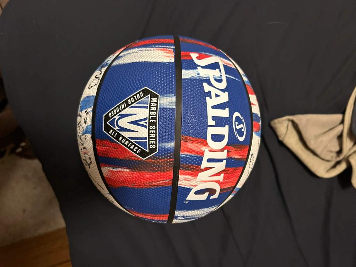 SIGNED Spalding Harlem Globetrotters Marble Series Basketball - photo 2
