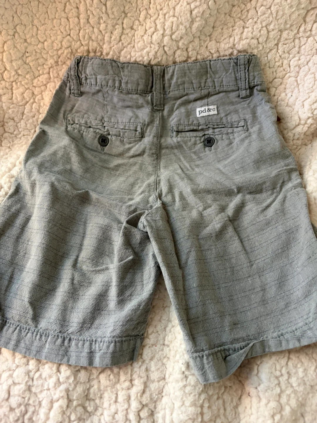 pd&c Boys Gray Cotton Shorts Size 6 - photo 3