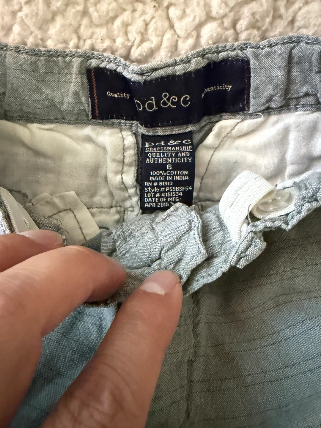 pd&c Boys Gray Cotton Shorts Size 6 - photo 2
