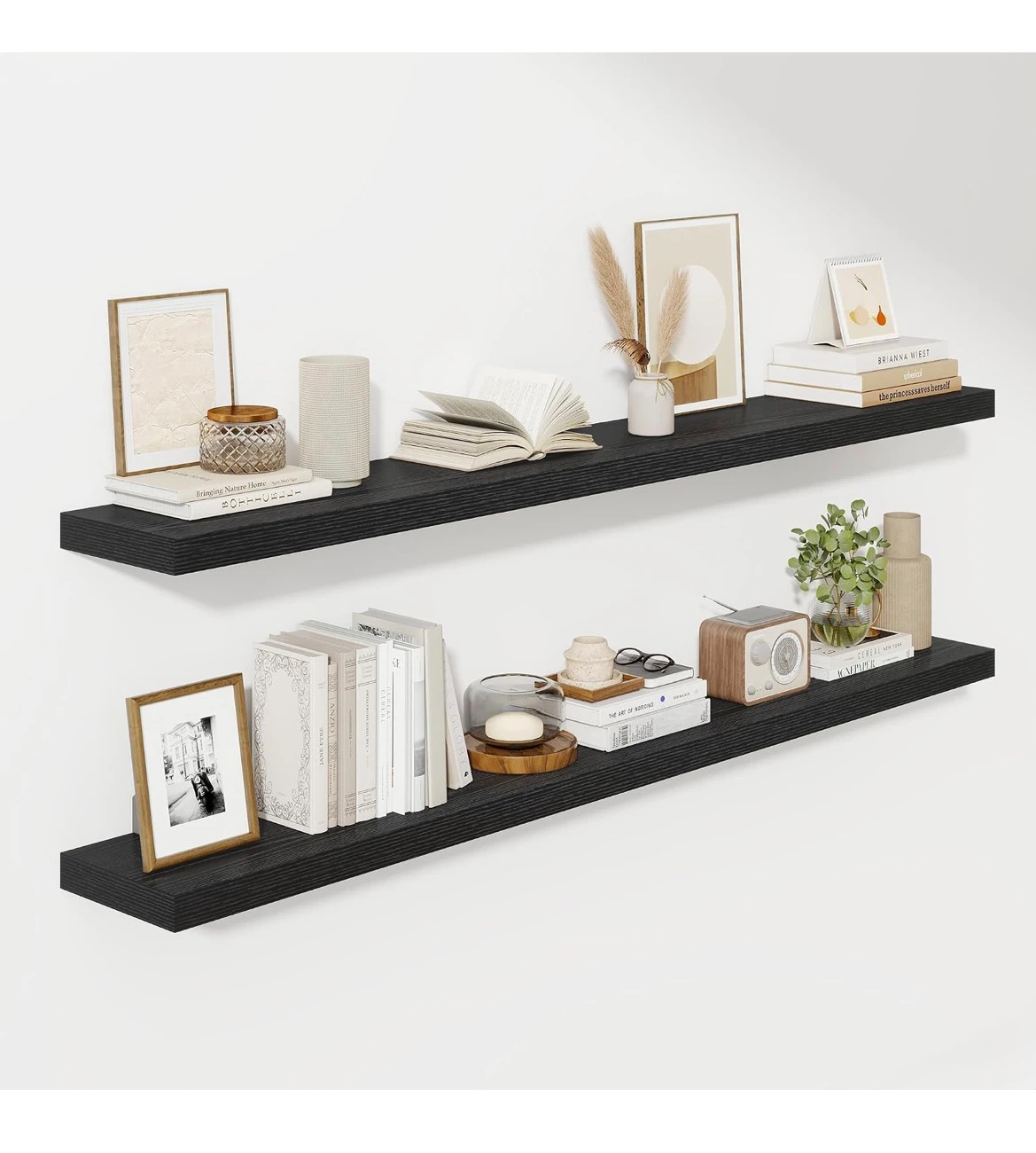 Black Floating Wall Shelf