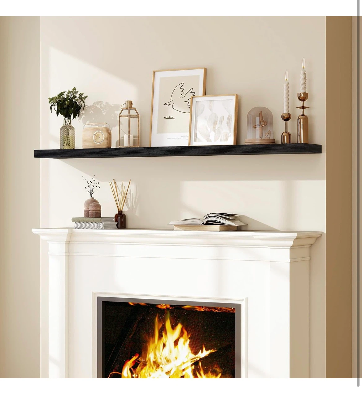 Black Floating Wall Shelf - photo 2