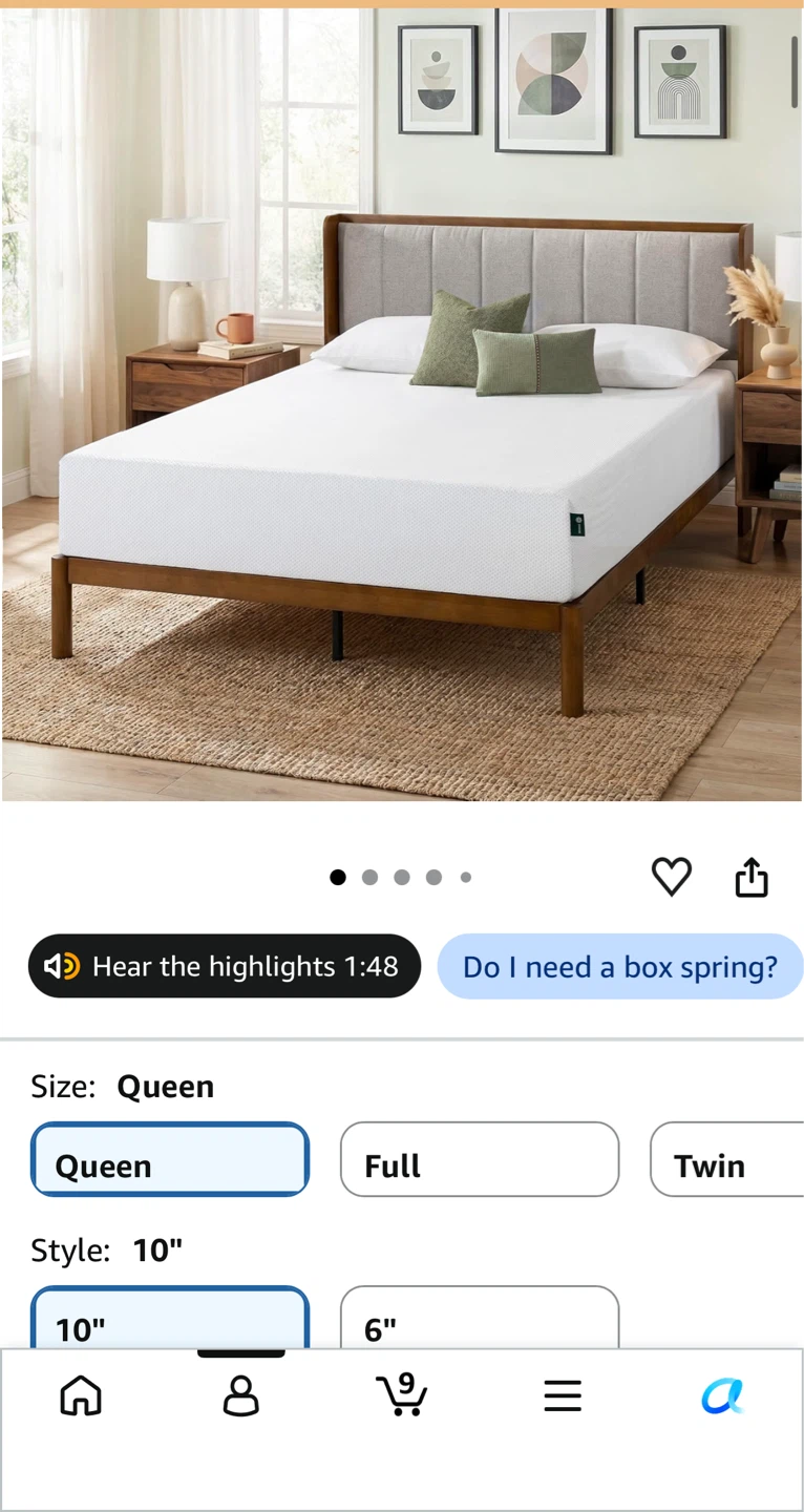 Queen Size 10 Inch Memory Foam Mattress - photo 3