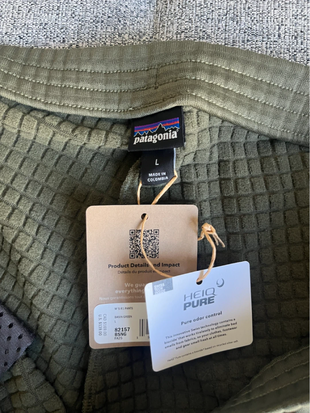 Patagonia Men R1 Pants – Green – Size L - photo 2