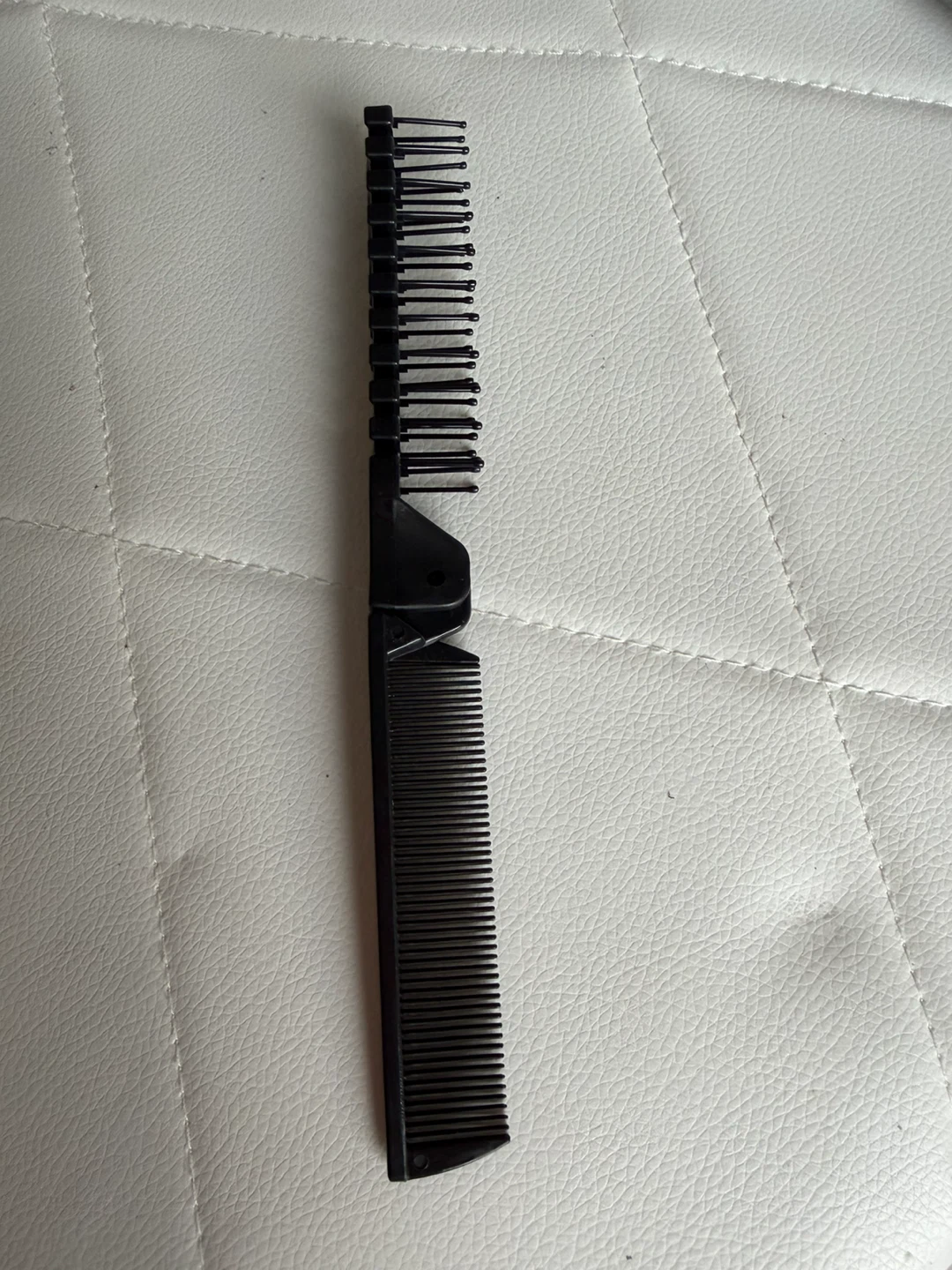 Black Folding Dual-Sided Hair Comb - photo 2