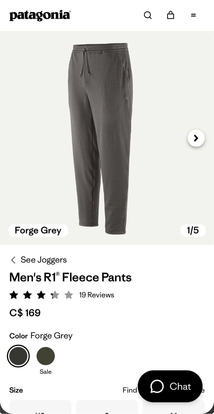 Patagonia Men R1 Pants – Green – Size L - photo 5