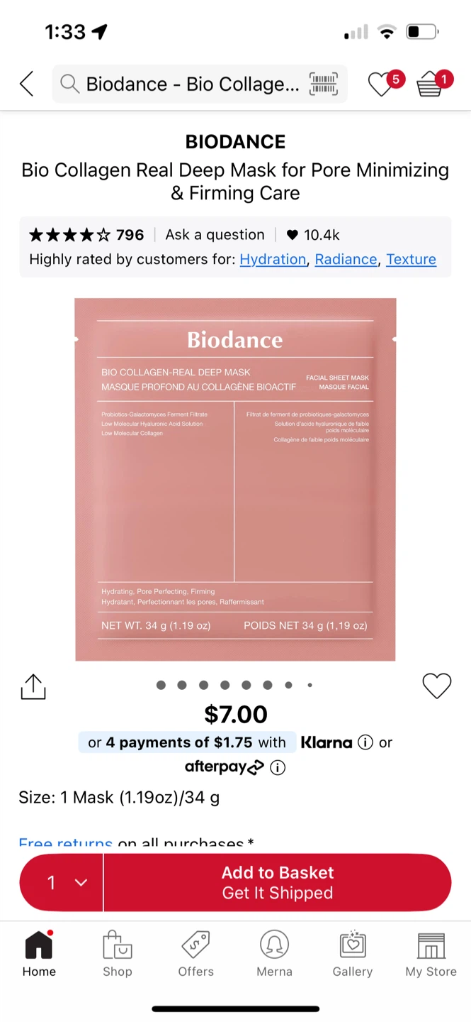 Biodance Bio Collagen Real Deep Mask