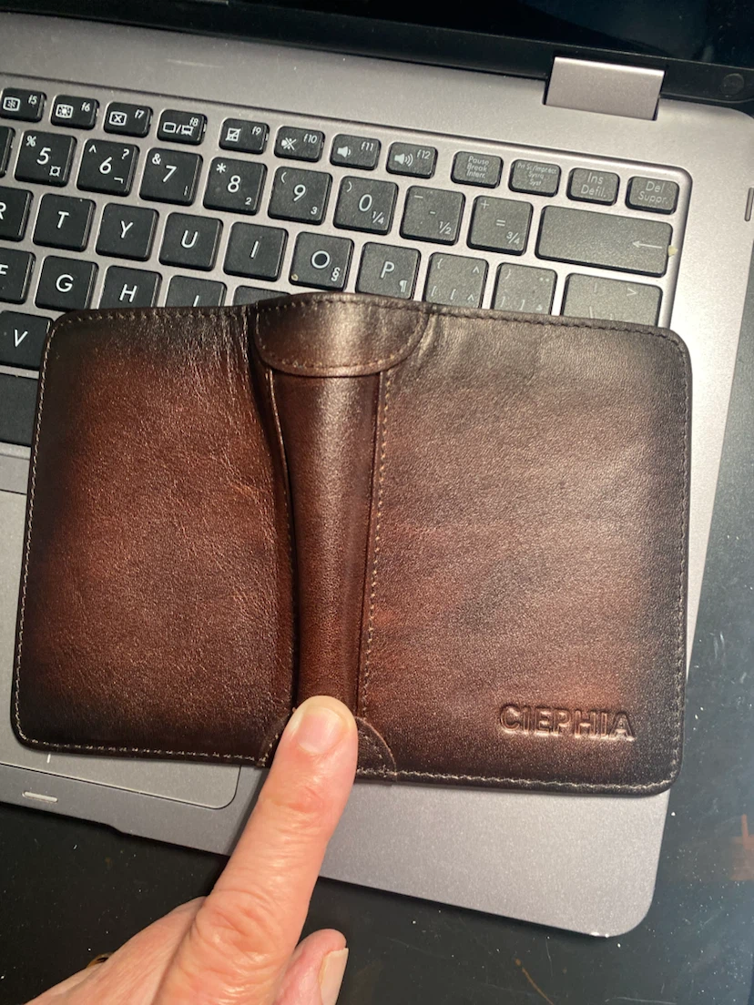 Ciephia Brown Leather Tri-fold Wallet - photo 5
