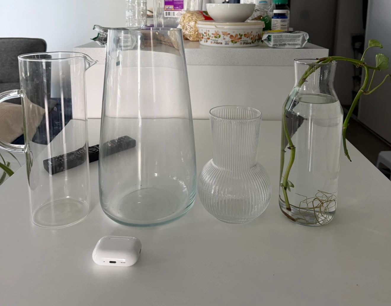 Set of 4 Glass Vases