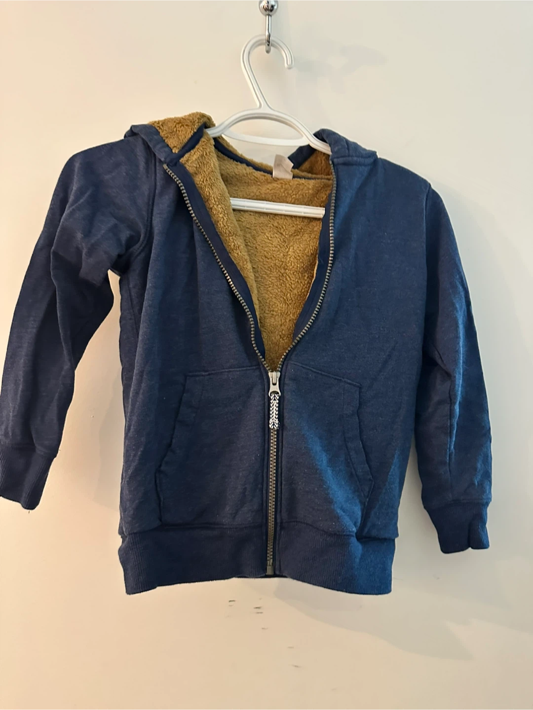 Kids Joe Fresh Navy Blue Sherpa-Lined Zip-Up Hoodie