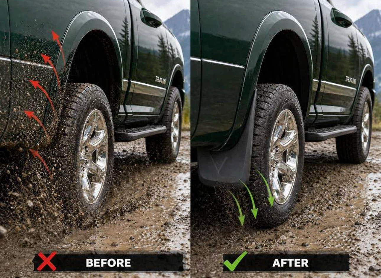 Rigvo Mud Flaps for 2009–2018 Dodge Ram 1500 - New - photo 3
