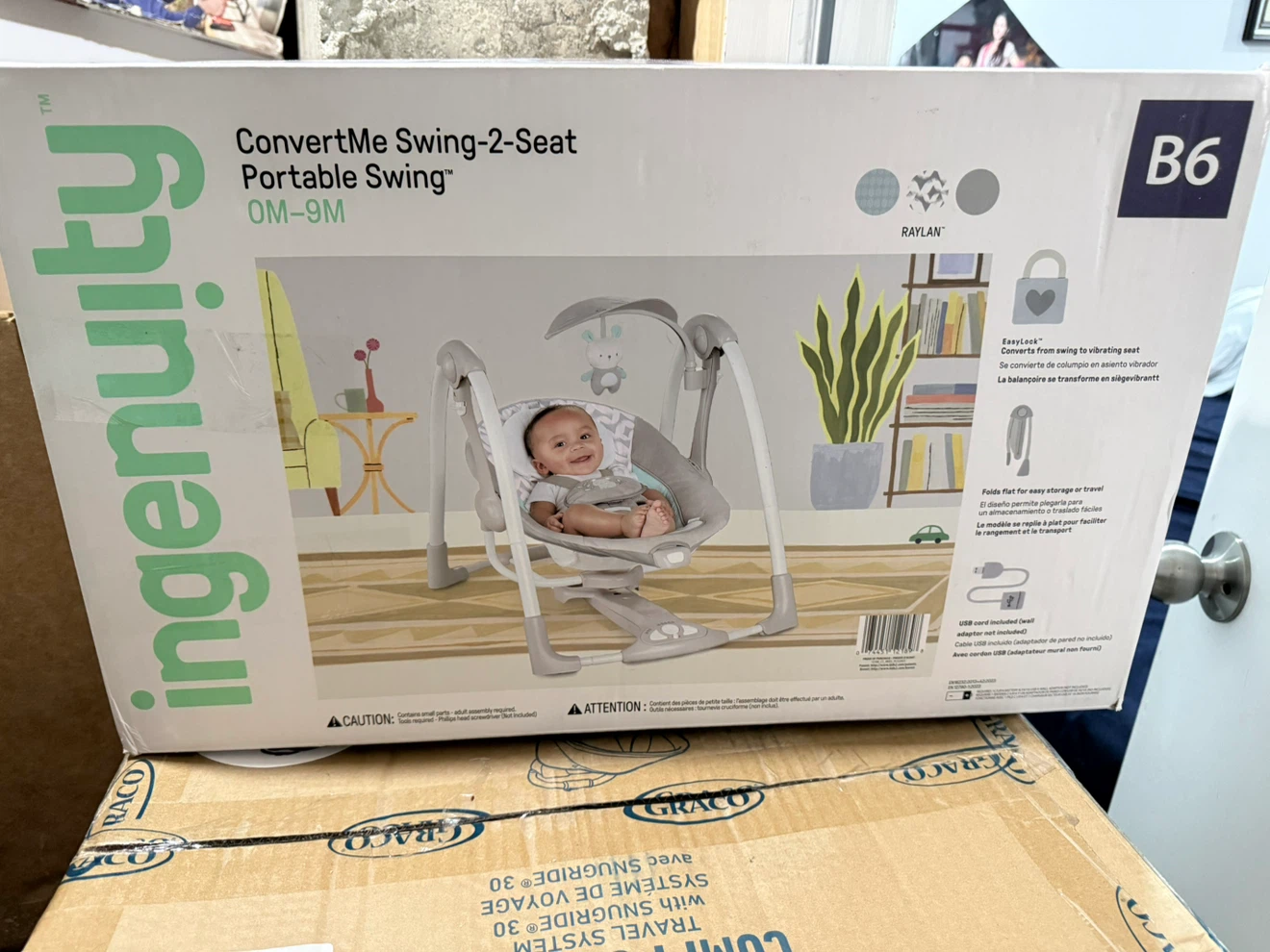 Ingenuity ConvertMe Swing-2-Seat Portable Swing