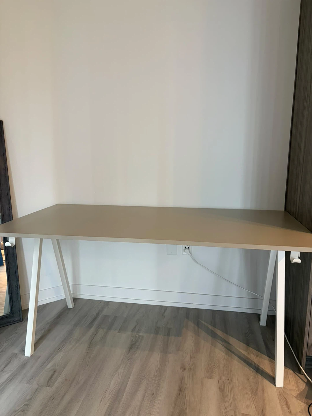 IKEA TROTTEN Desk, Beige and White