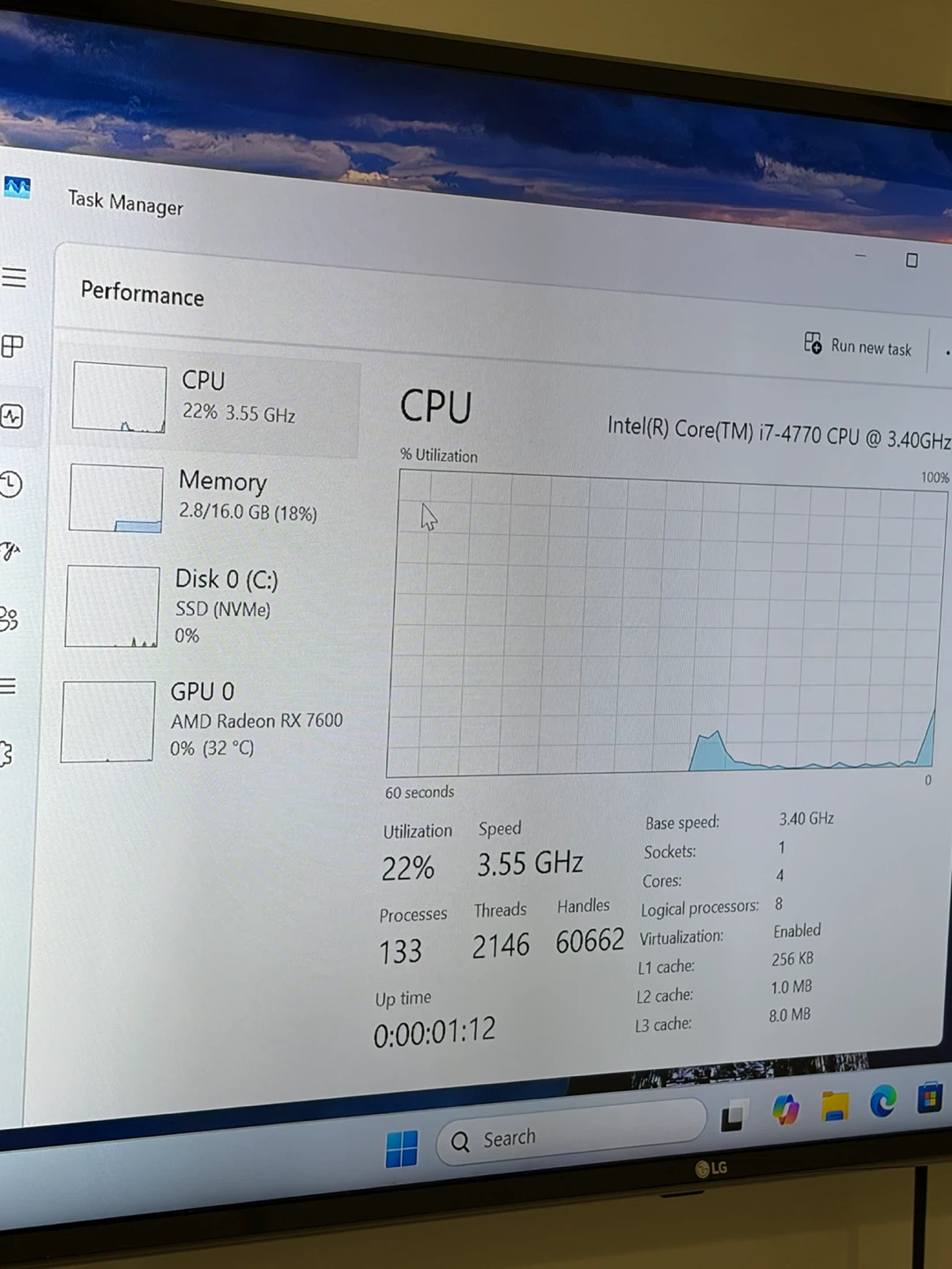 Custom Gaming PC Intel Core i7-4770 AMD Radeon RX 7600 - photo 4