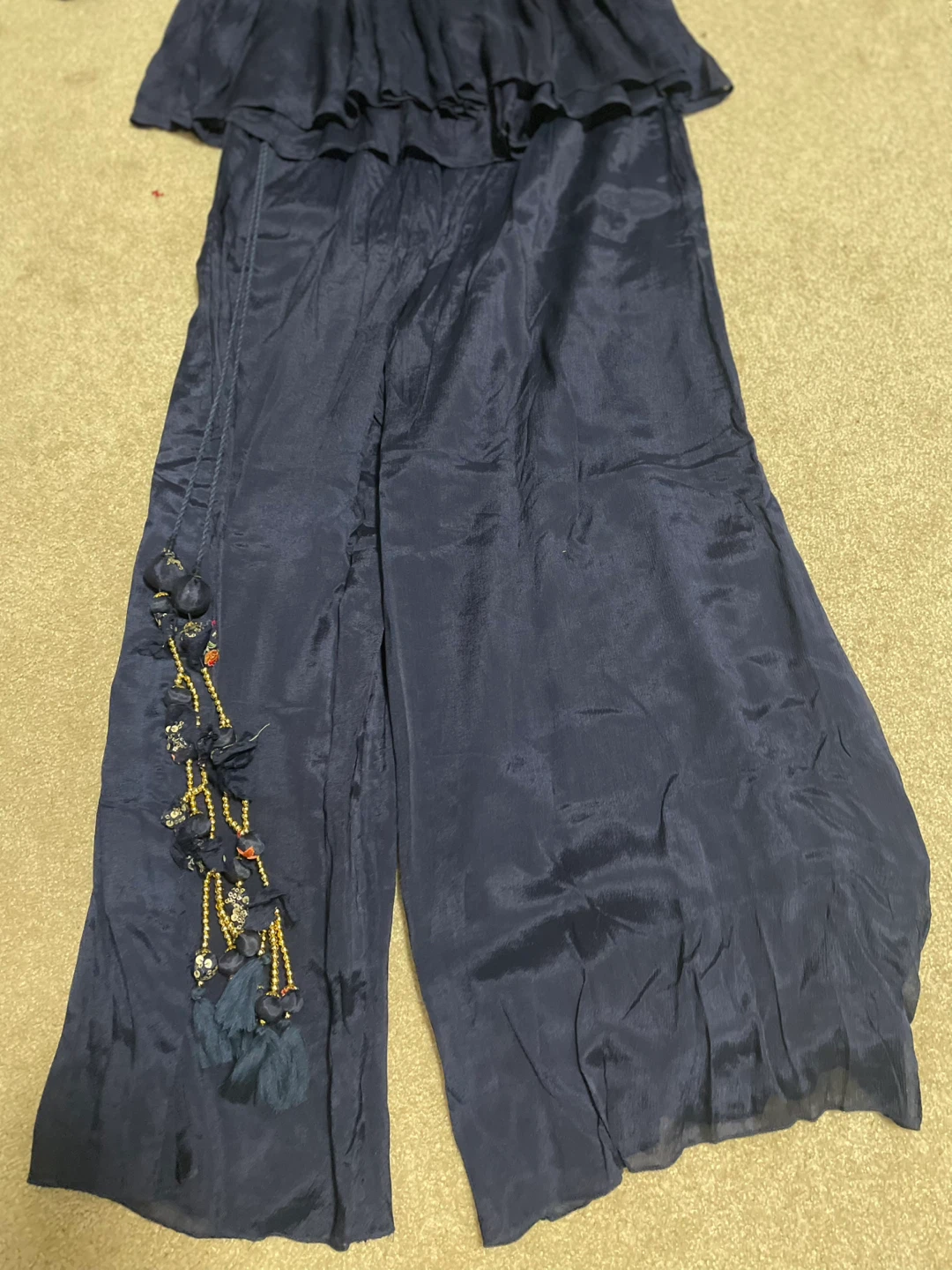 Navy Blue Embroidered Ethnic Co-ord Set - photo 3
