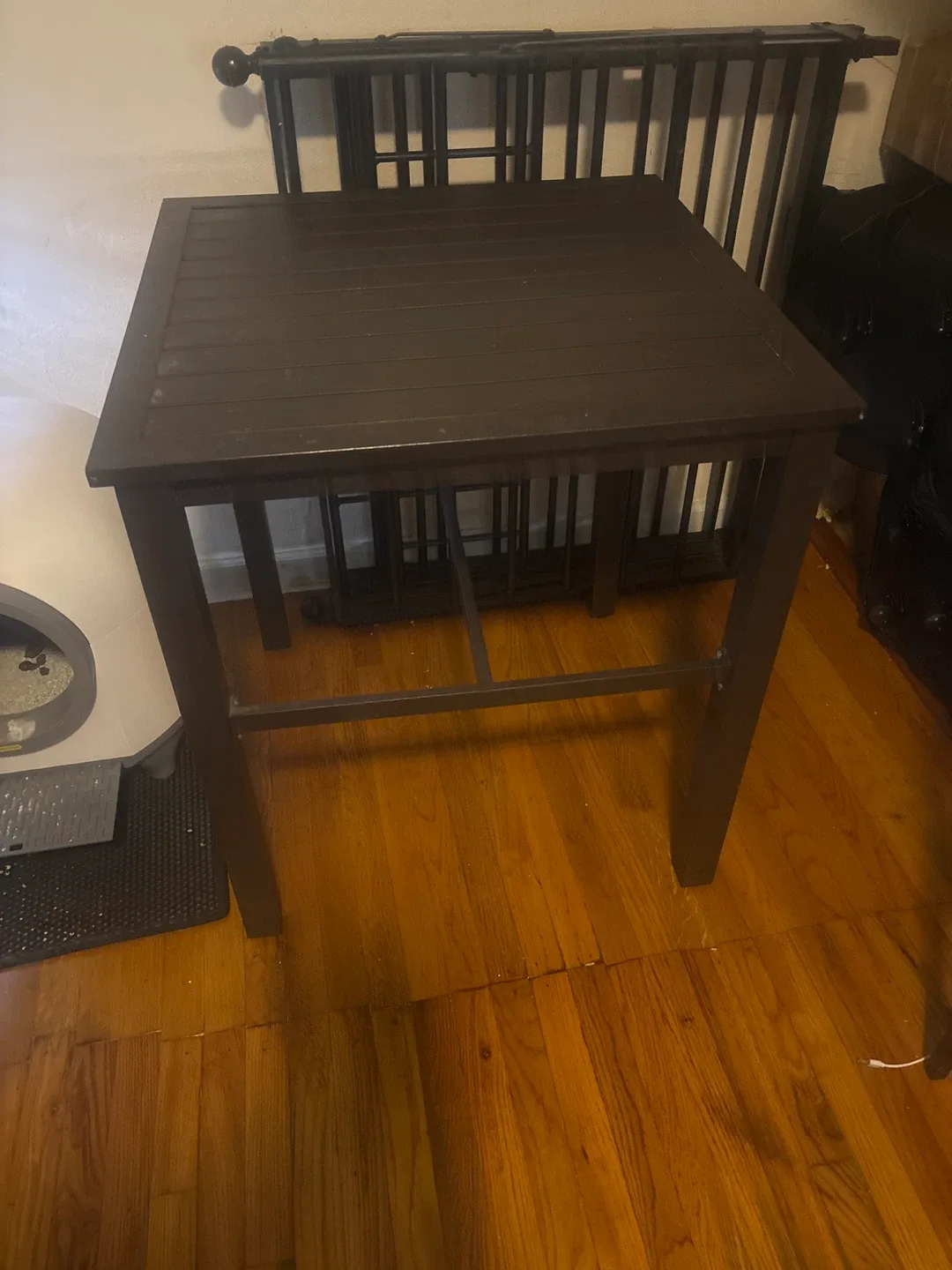 Brown Square Metal Table