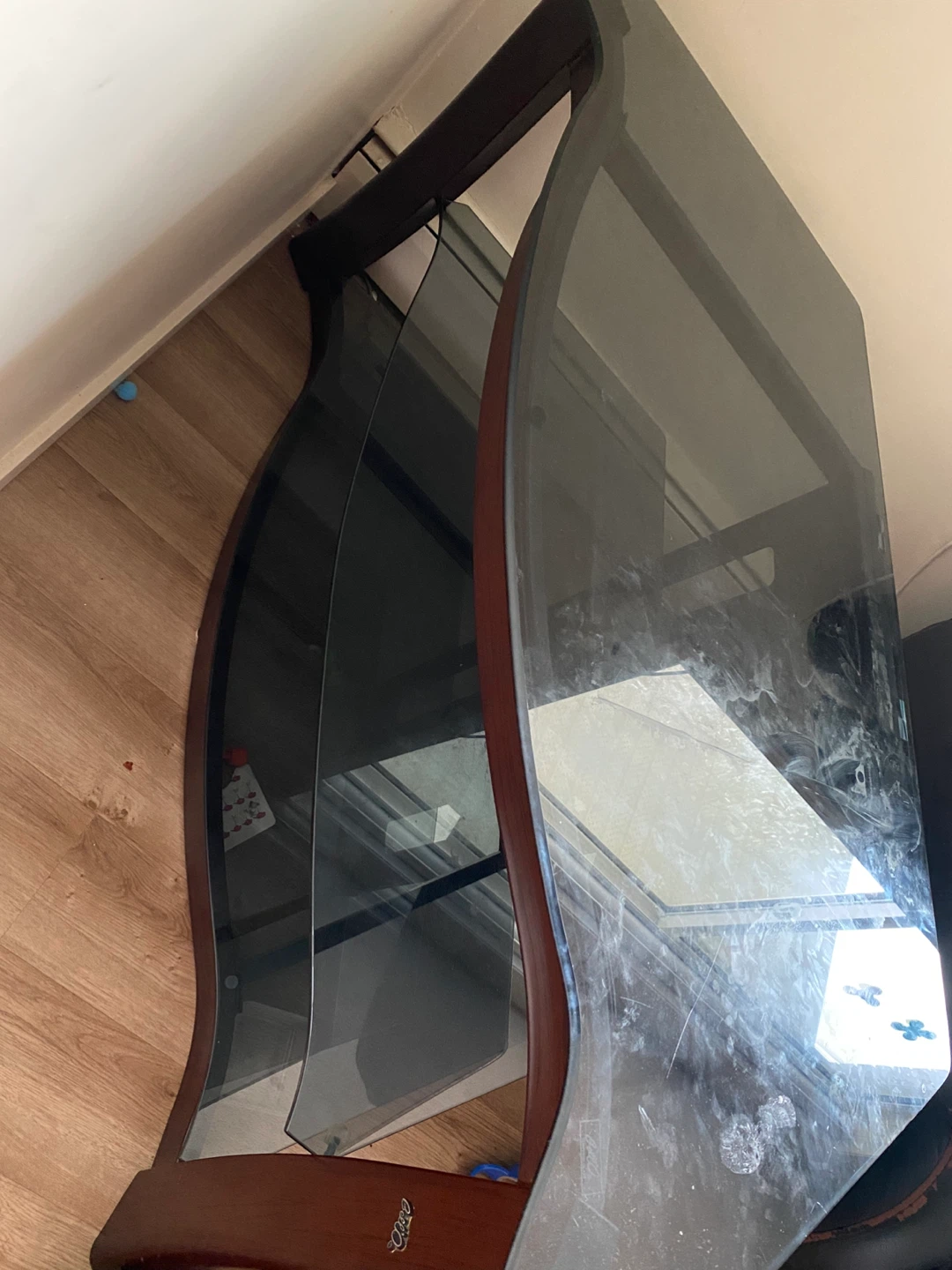Glass and Wood Media Stand