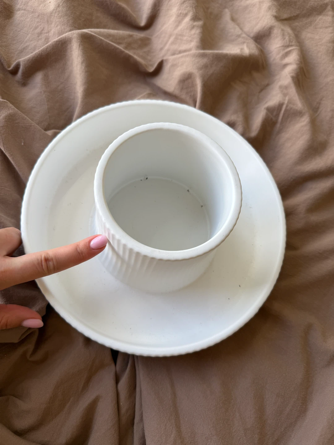 Umbra white ceramic tray - photo 3