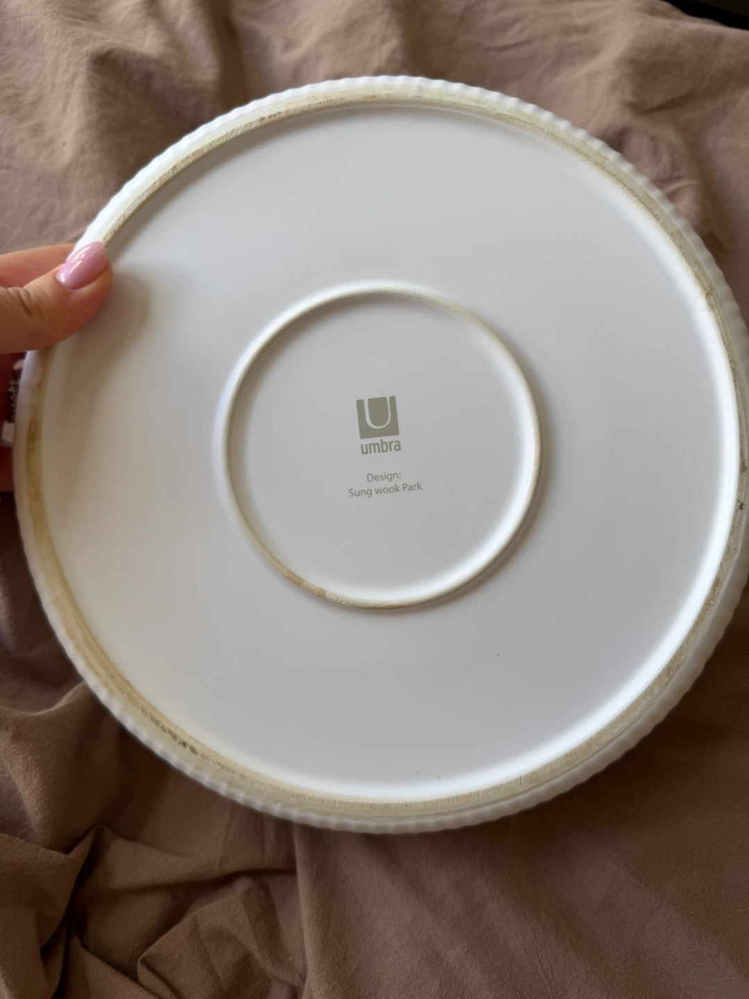 Umbra white ceramic tray - photo 4