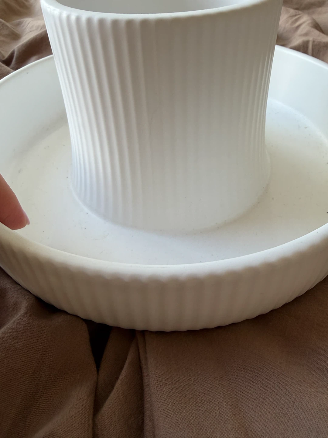 Umbra white ceramic tray - photo 5