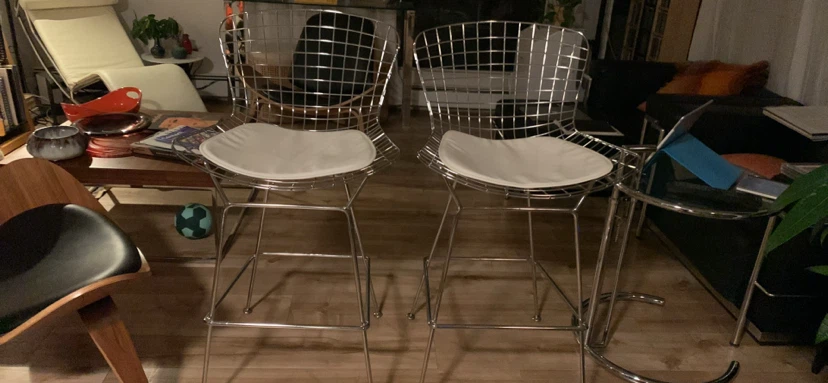 Bertoia Style Bar Stools - Set of 2 new
