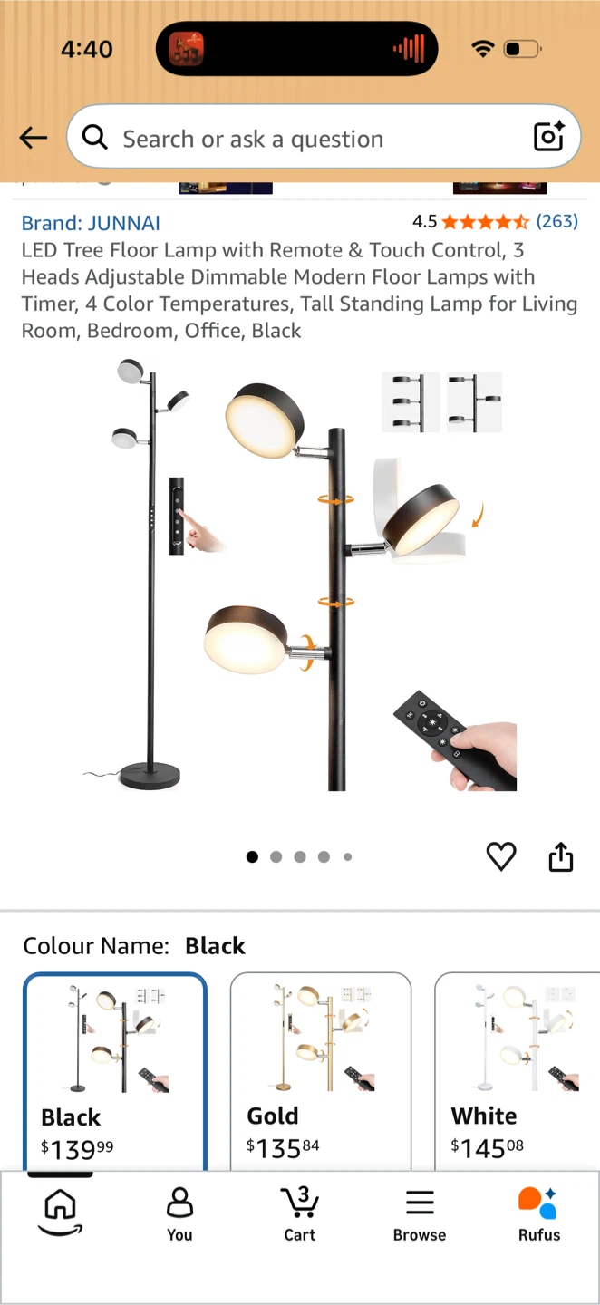 JUNNAI LED Tree Floor Lamp - photo 4