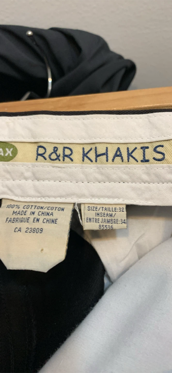 R&R Khakis black pants, size 32 - photo 5