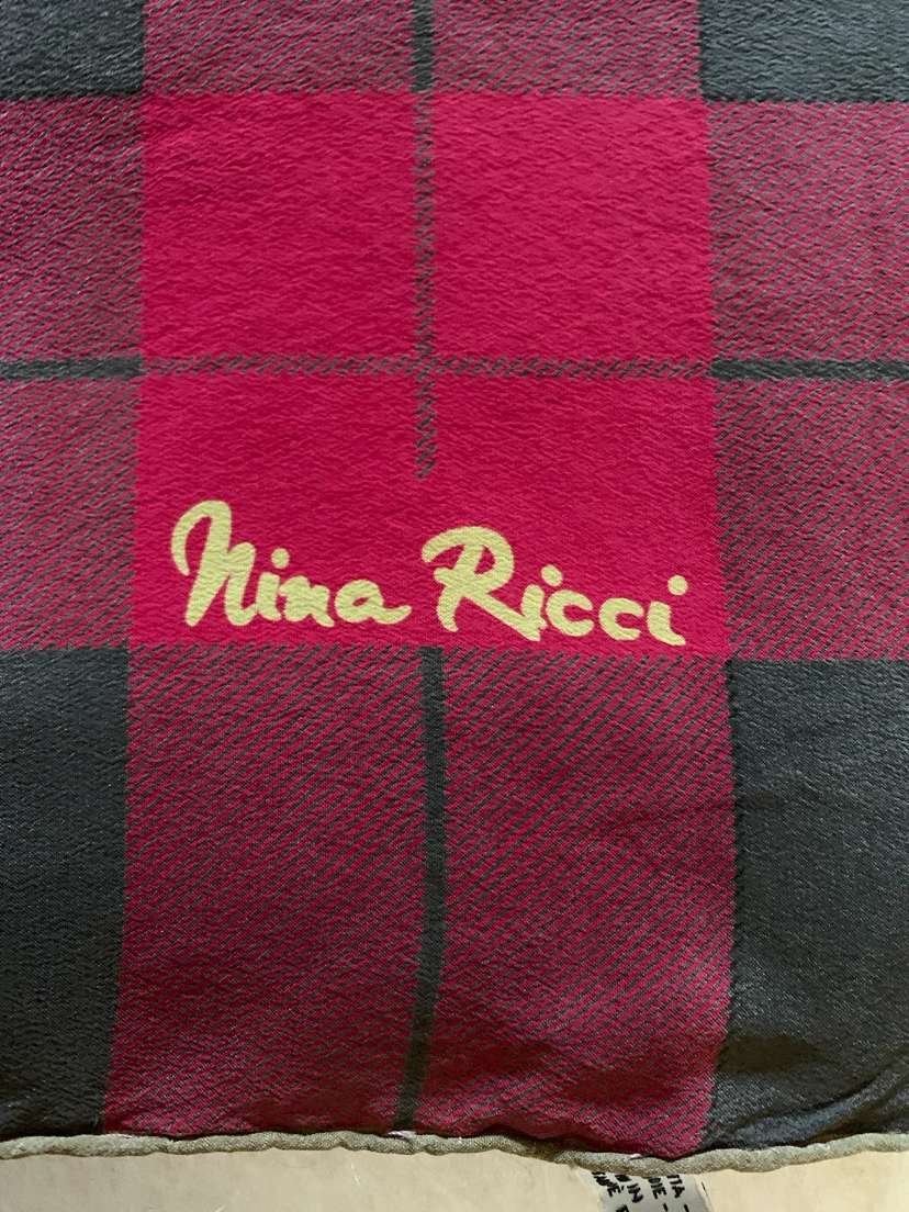 Nina Ricci Silk Plaid Scarf - photo 2