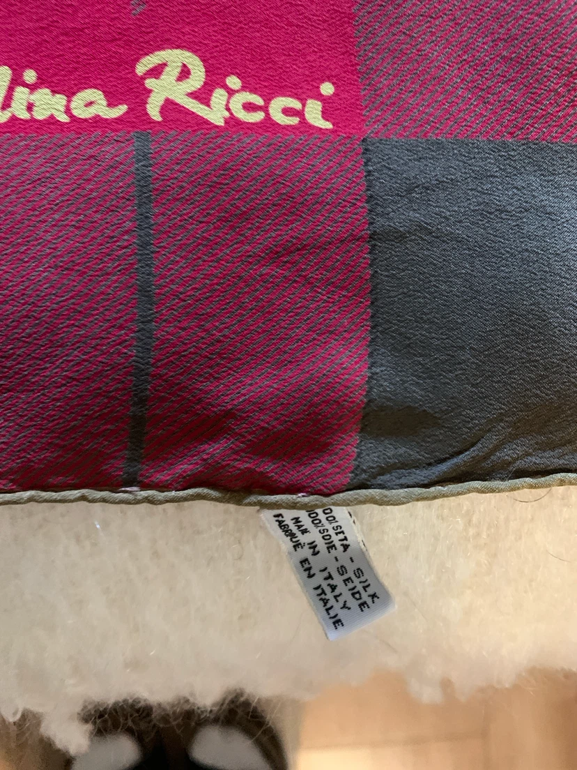 Nina Ricci Silk Plaid Scarf - photo 3