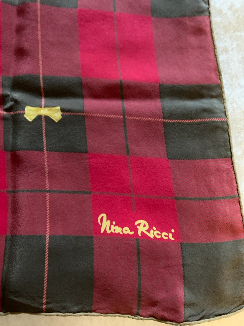 Nina Ricci Silk Plaid Scarf - photo 5