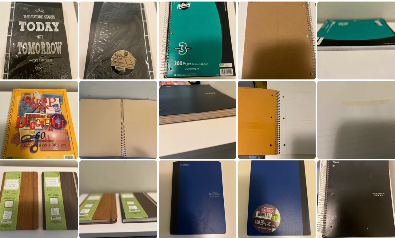 Assorted Notebooks and Scrapbook Bundle