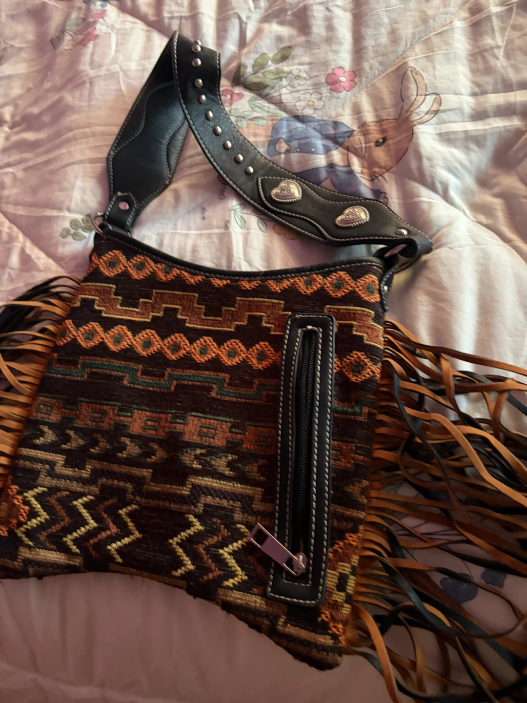 Southwestern Style Fringe Shoulder Bag