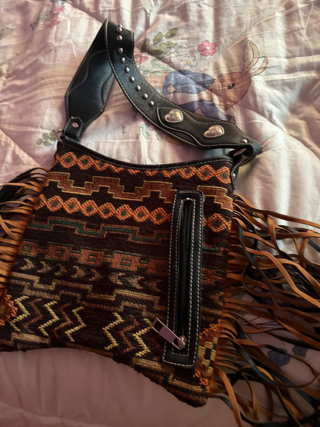 Southwestern Style Fringe Shoulder Bag