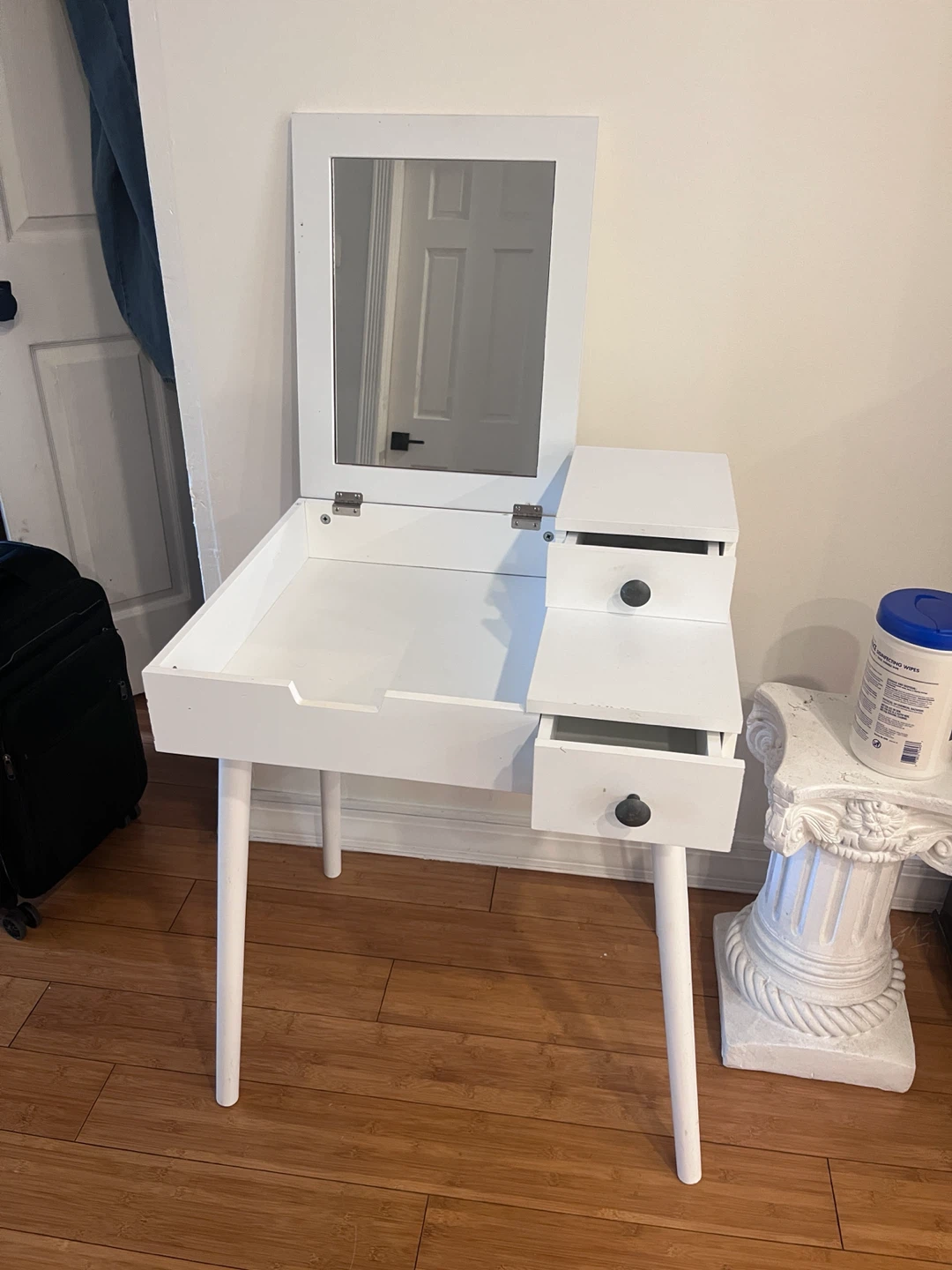 White Flip-Top Vanity Desk - photo 3