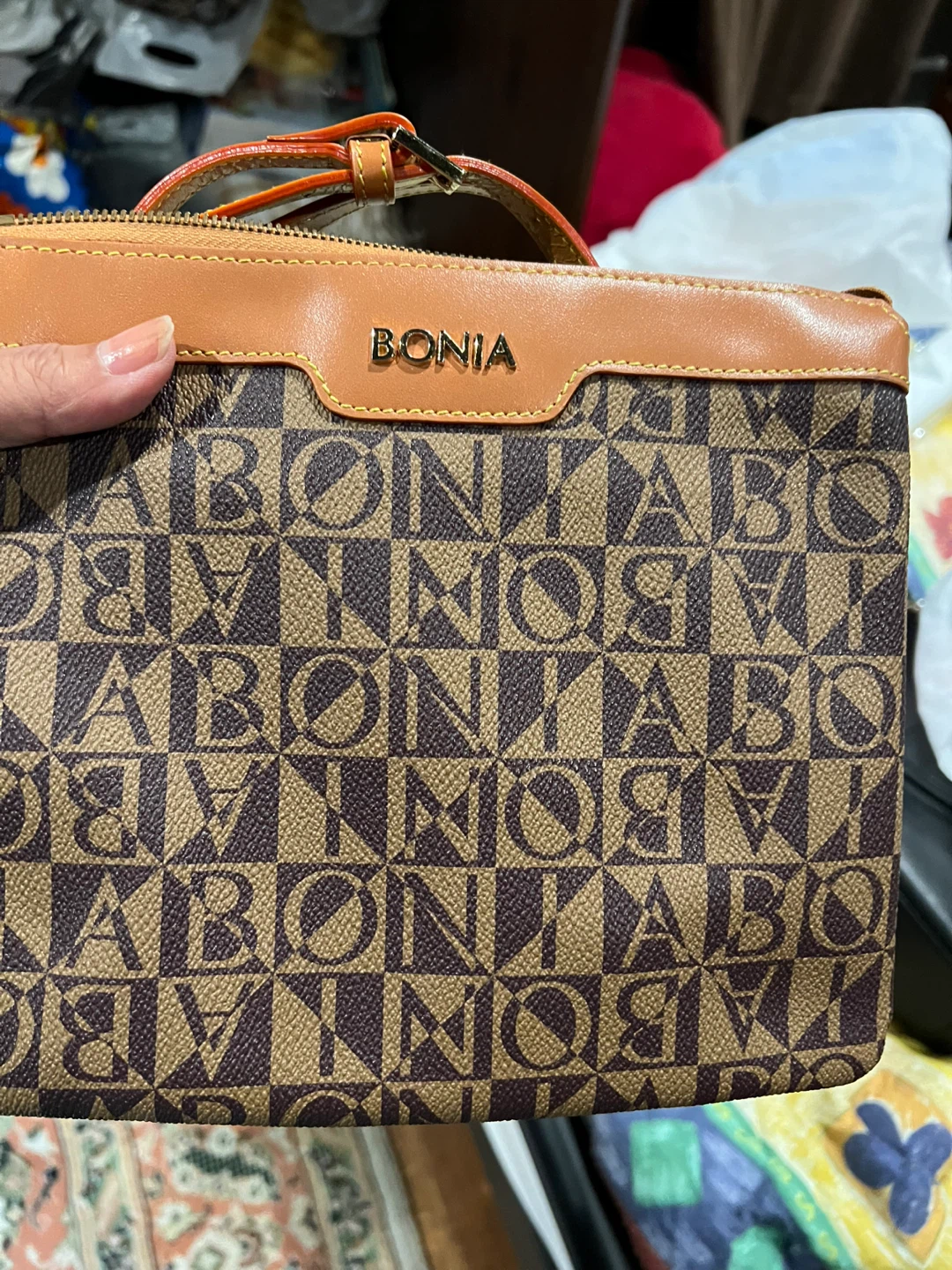 Bonia Monogram Crossbody Bag