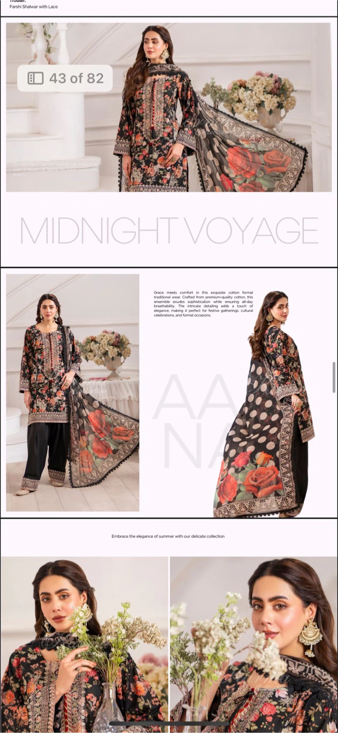 Aanaya Midnight Voyage Floral Shalwar Set