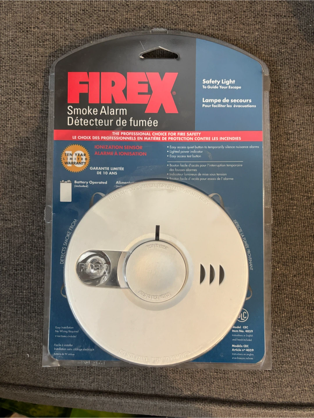 Firex Ionization Smoke Alarm Model 4059