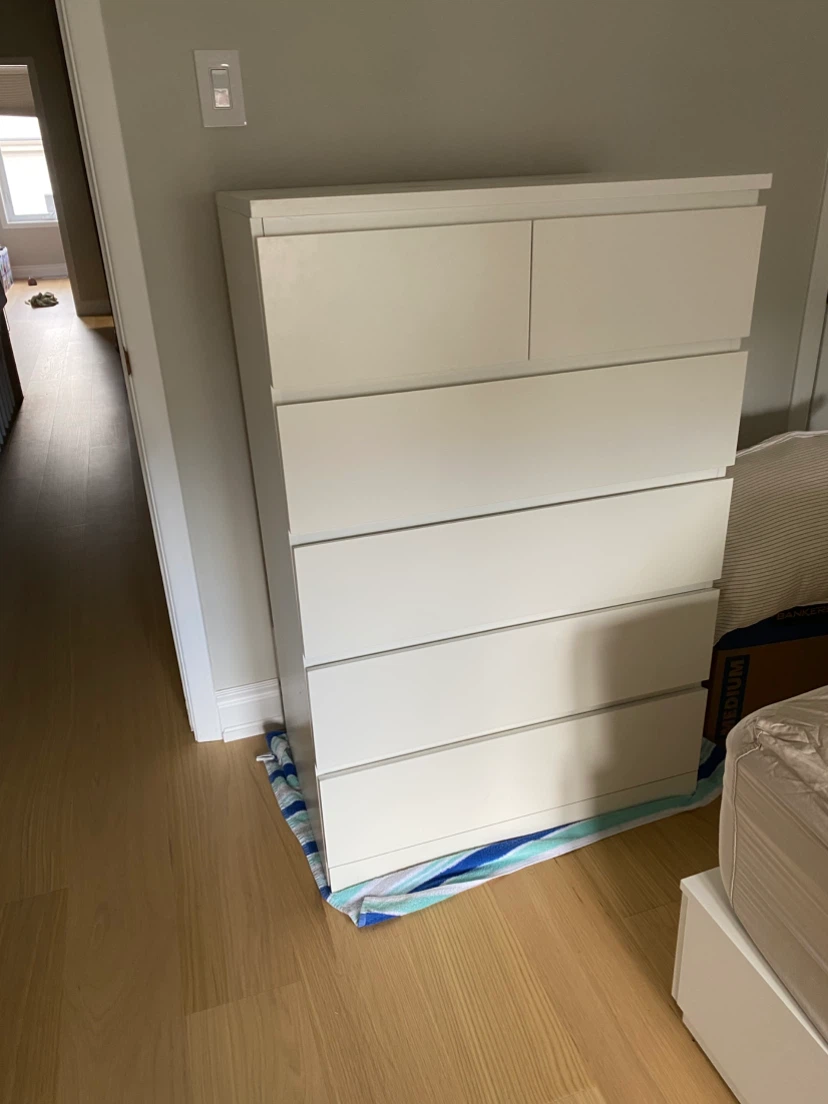 IKEA Malm 6-Drawer Dresser White