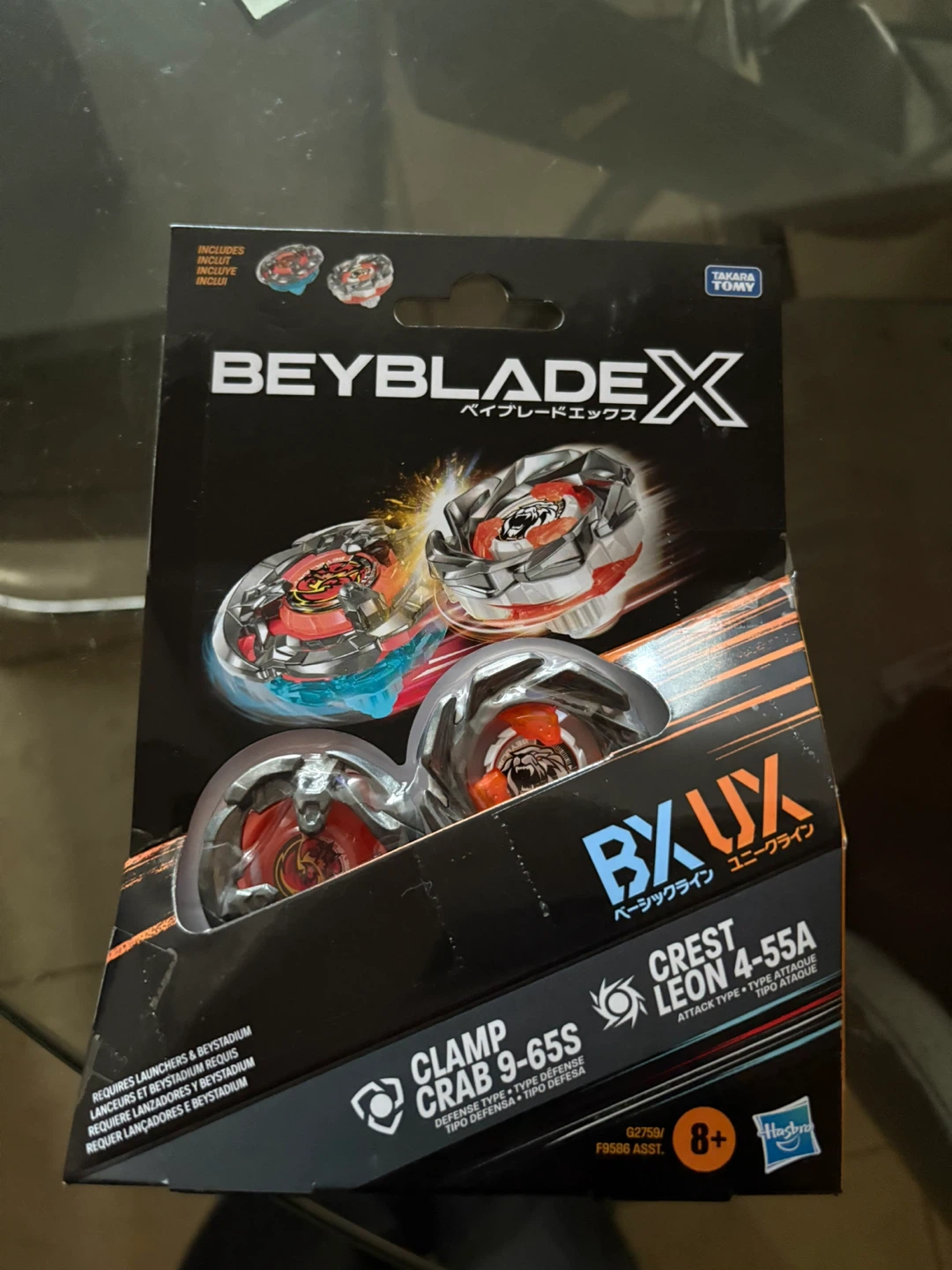 Takara Tomy Beyblade X Crest Leon and Clamp Crab Set